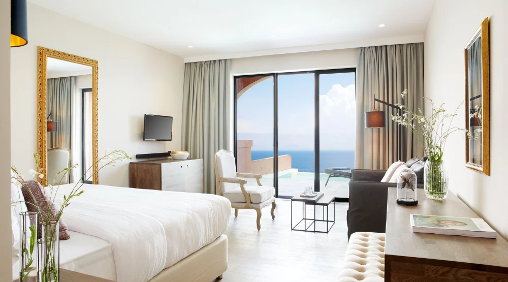 Deluxe Junior Suite Private Pool Sea View at Nido, Mar-Bella Collection
