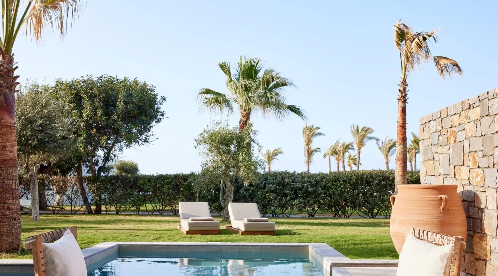Swim Up Family Room with Garden at Amirandes, A Resort to Live Crete