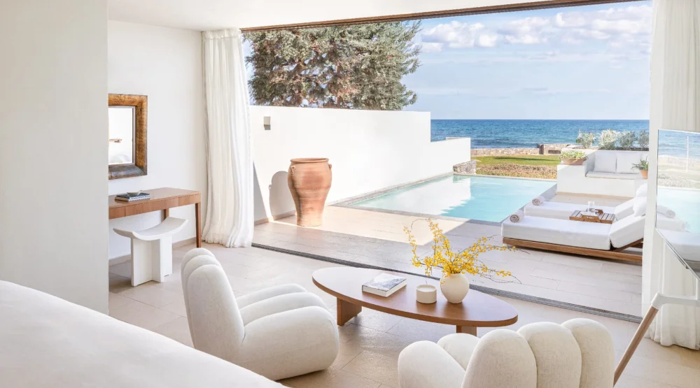 Two Bedroom Suite Gym & Private Pool with Sea View at Amirandes, A Resort to Live Crete