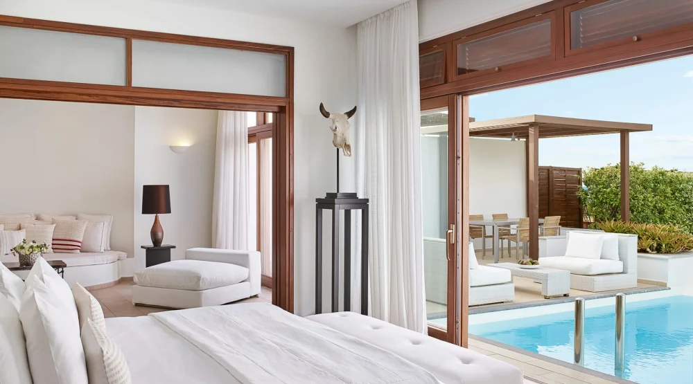 Two Bedroom Villa Waterfront with Private Pool at Amirandes, A Resort to Live Crete
