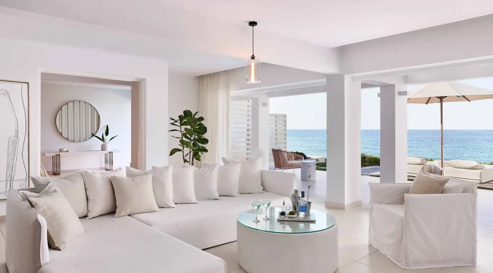 Villa White Seafront Prive Pool at Grecotel LuxMe White