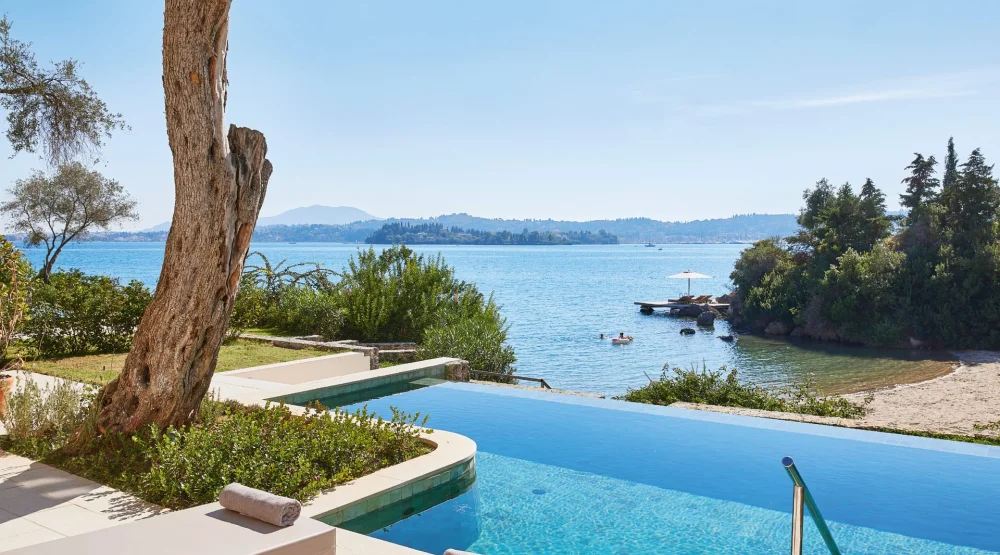 Three Bedroom Beachfront Villa Private Pool at Corfu Imperial, A Resort to Live