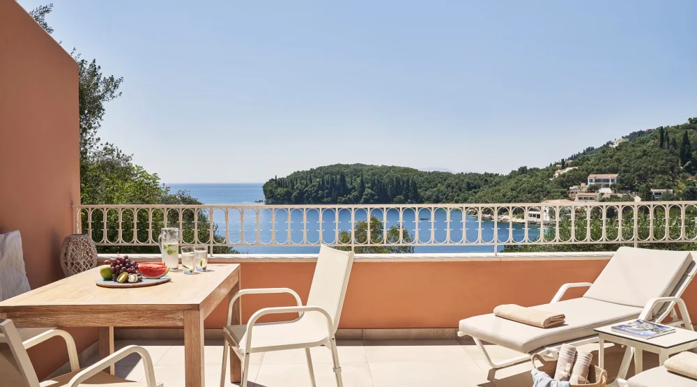 Grand Terrace Deluxe Suite with Outdoor Jacuzzi at San Antonio Corfu Resort