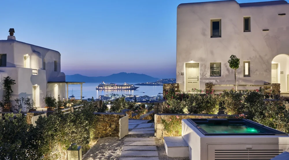 Hilltop Sea View Suite Private Jacuzzi at Belvedere Mykonos