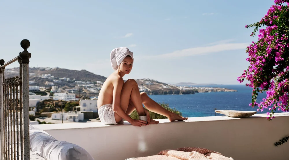 Honeymoon Sunset & Sea View Suite with Heated Plunge Pool at BOHEME Mykonos