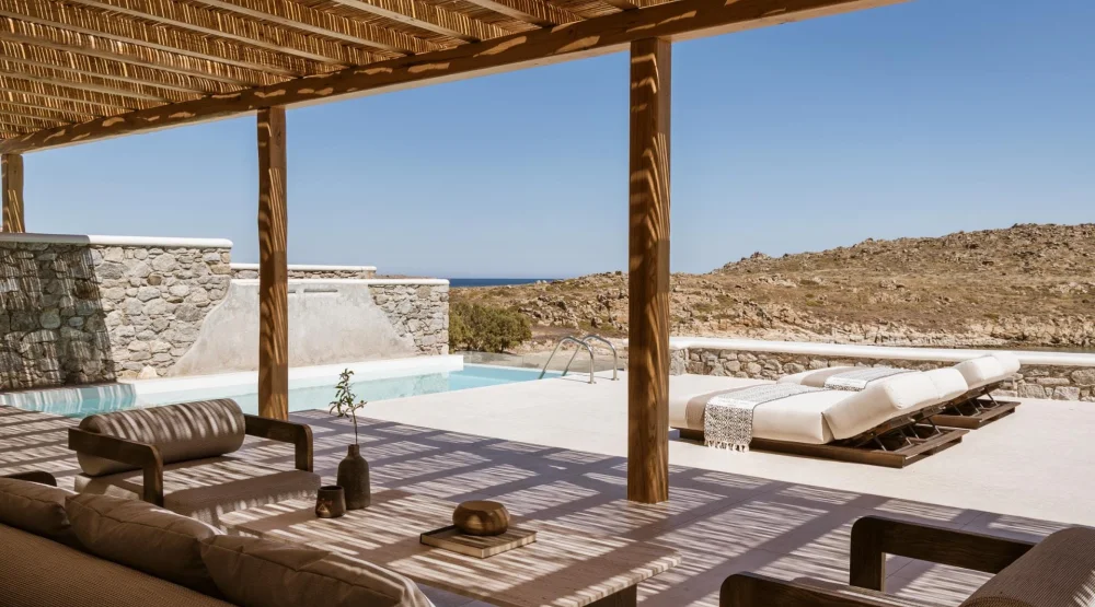 Royal Beachfront Infinity Pool - Two Bedroom Villa at Casa Del Mar, Mykonos Seaside Resort