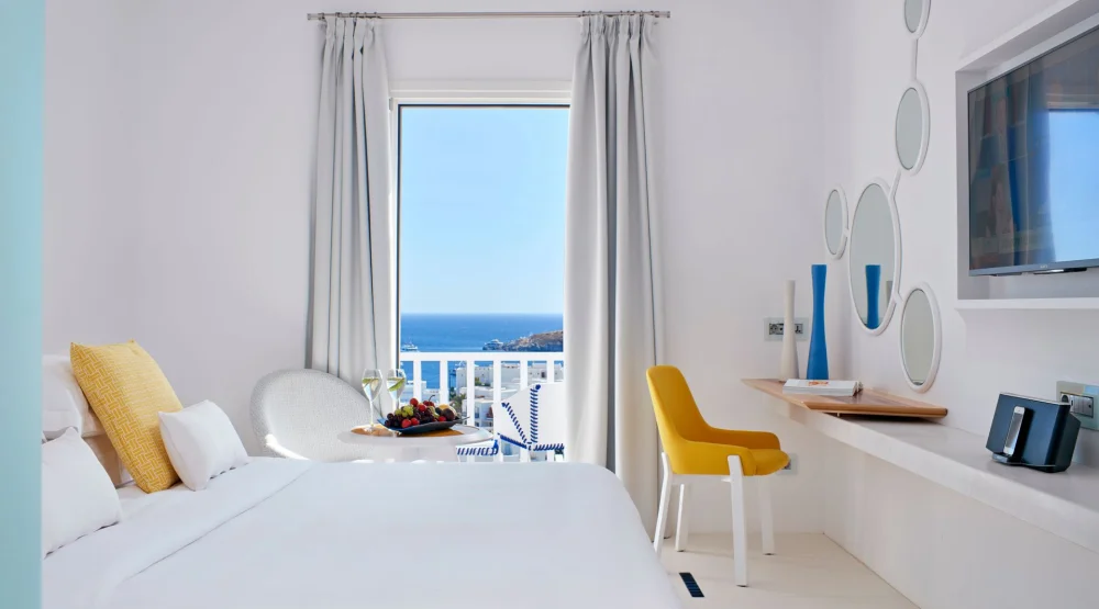 True Blue with Panoramic Sea View at Myconian Ambassador, Relais & Chateaux