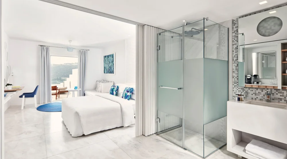 Grand Blue with Private Pool & Sea View at Myconian Ambassador, Relais & Chateaux