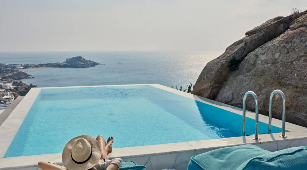 Horizon Retreat Suite with Private Pool & Sea View at Myconian Ambassador, Relais & Chateaux