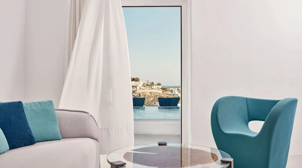 Two Bedroom Villa with Private Jacuzzi & Sea View at Myconian Ambassador, Relais & Chateaux