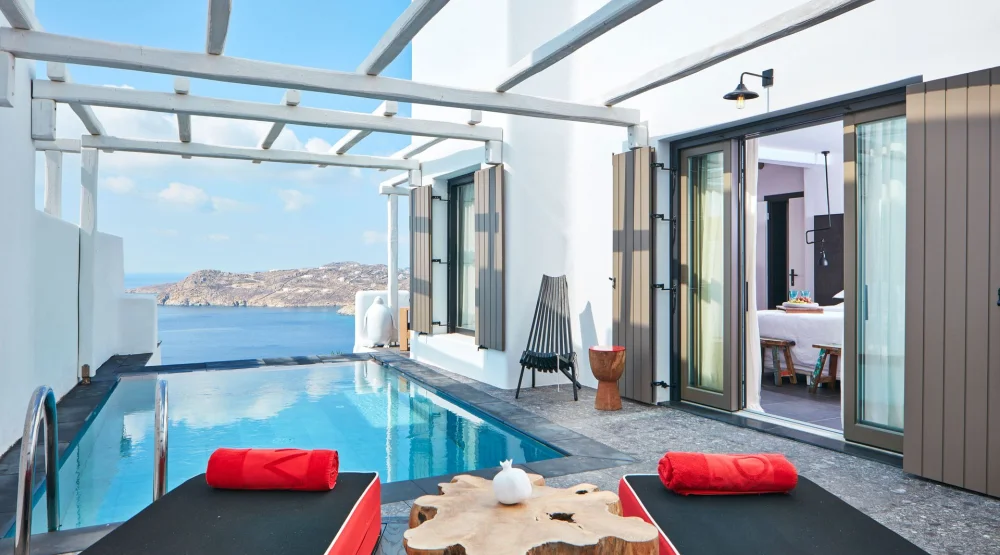 Mystique Suite with Private Pool at Myconian Avaton
