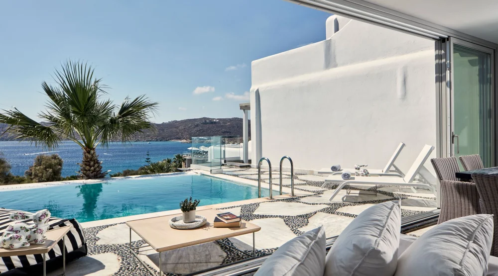 Executive Suite with Private Pool at Myconian Imperial