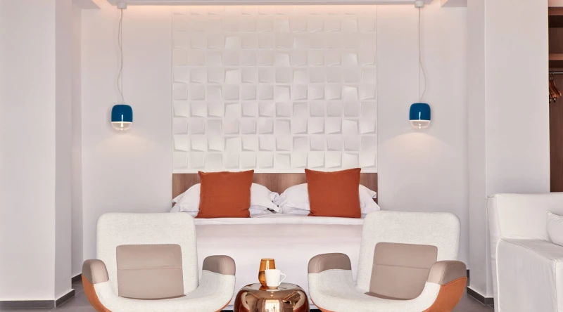 Emar Junior Suite with Sea View & Outdoor Jacuzzi at Myconian Korali, Relais & Chateaux