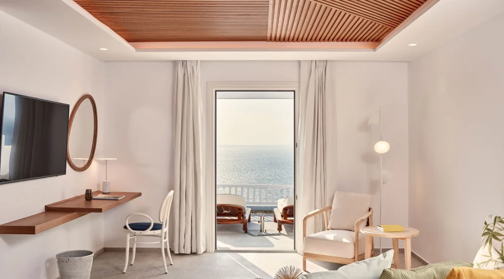 Armonia Two Room Suite with Sea View & Outdoor Jacuzzi at Myconian Korali, Relais & Chateaux