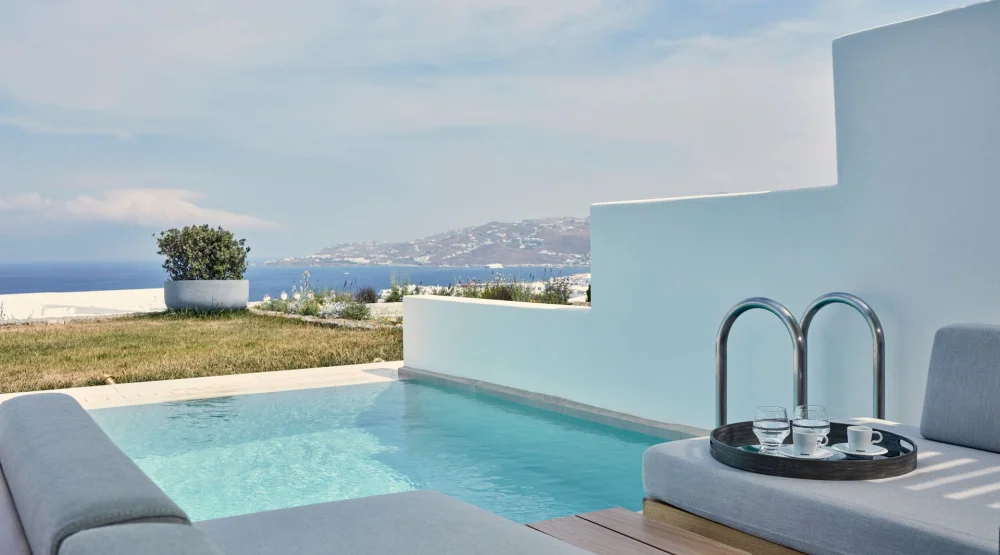 Naia Suite with Sea View & Private Pool at Myconian Naia