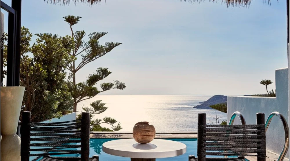 Signature Retreat Sea View Guestroom with Private Pool at Myconian Utopia, Relais & Chateaux