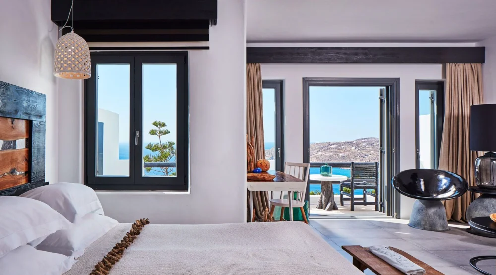 Majestic Retreat Sea View Suite with Private Pool at Myconian Utopia, Relais & Chateaux
