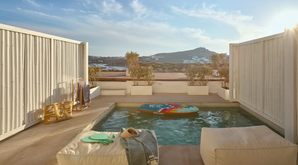 Design Room Partial Sea View with Chill Out Pool at Once in Mykonos