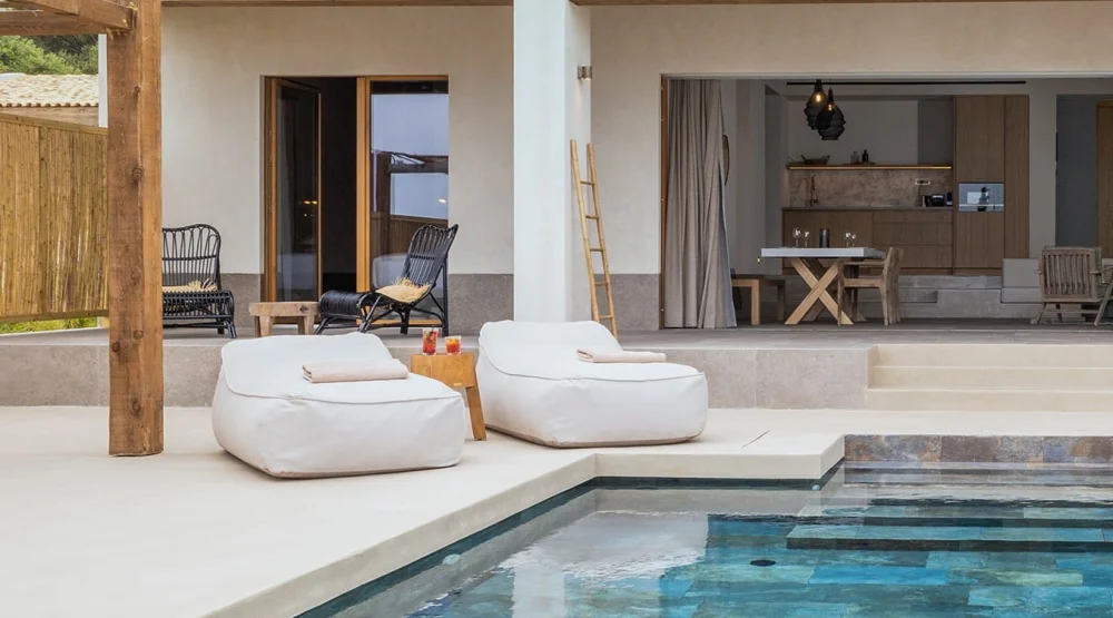 Thalassa Sea View Two Bedroom Villa with Outdoor Private Pool at Eliamos
