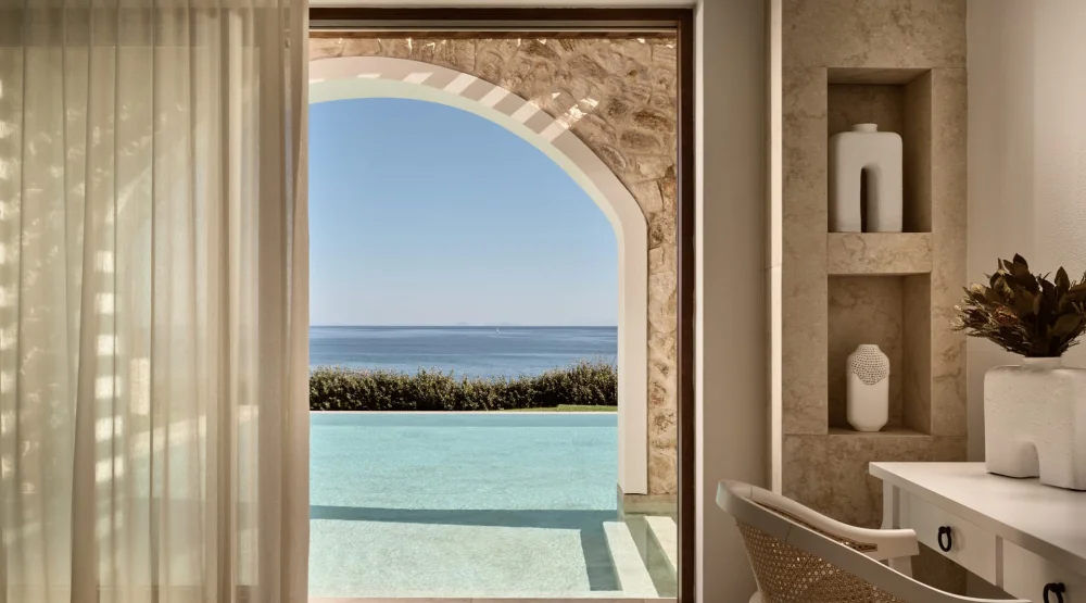 Three Bedroom Sea Front Pool Villa at Lesante Cape