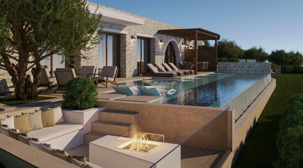 The Edge Three Bedroom Sea Front Pool Villa at Lesante Cape