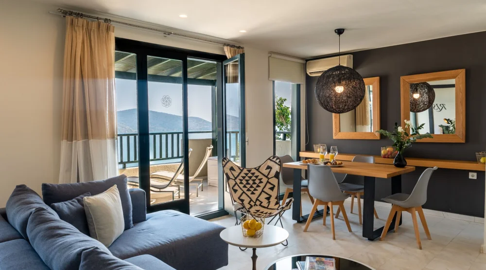 Sapphire Cozy Suite at Domes Aulus Elounda, Curio Collection by Hilton