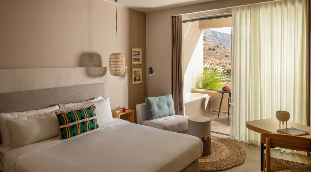Sapphire Zen Suite with Outdoor Bathtub at Domes Aulus Elounda, Curio Collection by Hilton