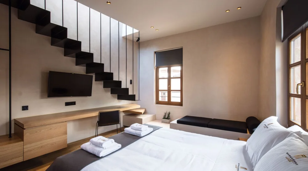Penthouse Suite with Private Terrace Hot Tub & Old Town View at Monastery Estate Venetian Harbor