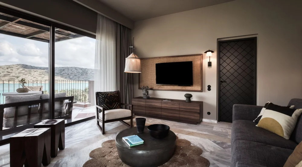 Luxury Family Two Bedroom Suite Sea View with Outdoor Jacuzzi at Domes Of Elounda, Autograph Collection