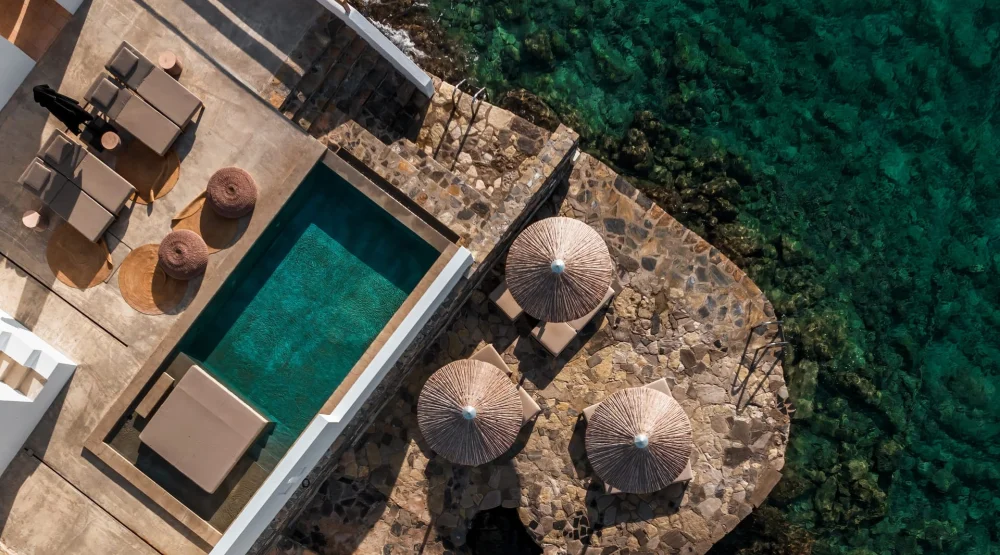Three Bedroom Waterfront Villa with Private Pool at Minos Beach Art Hotel