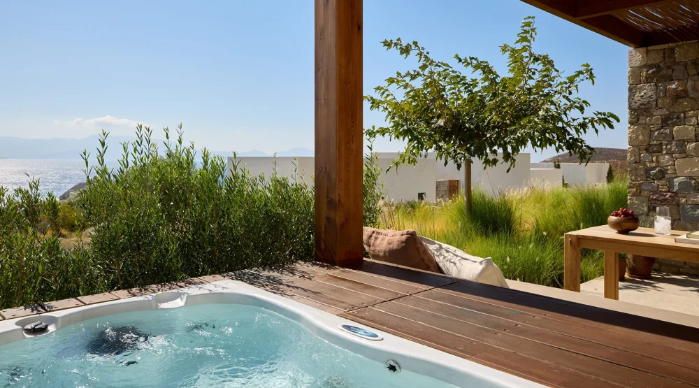 Junior Suite Sea View Or Partial Sea View with Hot Tub at KOIA All Suite Wellbeing Resort
