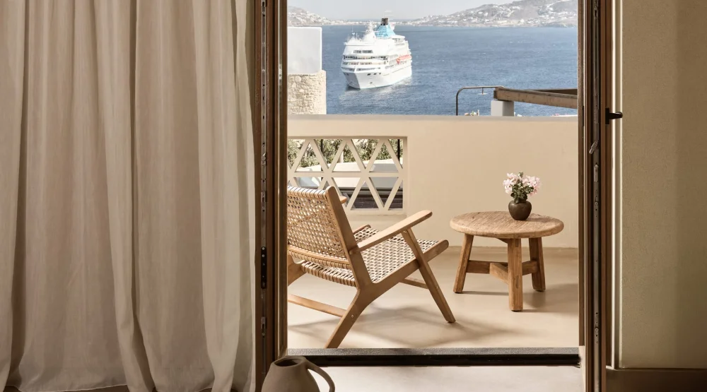 Aegean Room Sea View with Private Hot Tub at OMEON Mykonos
