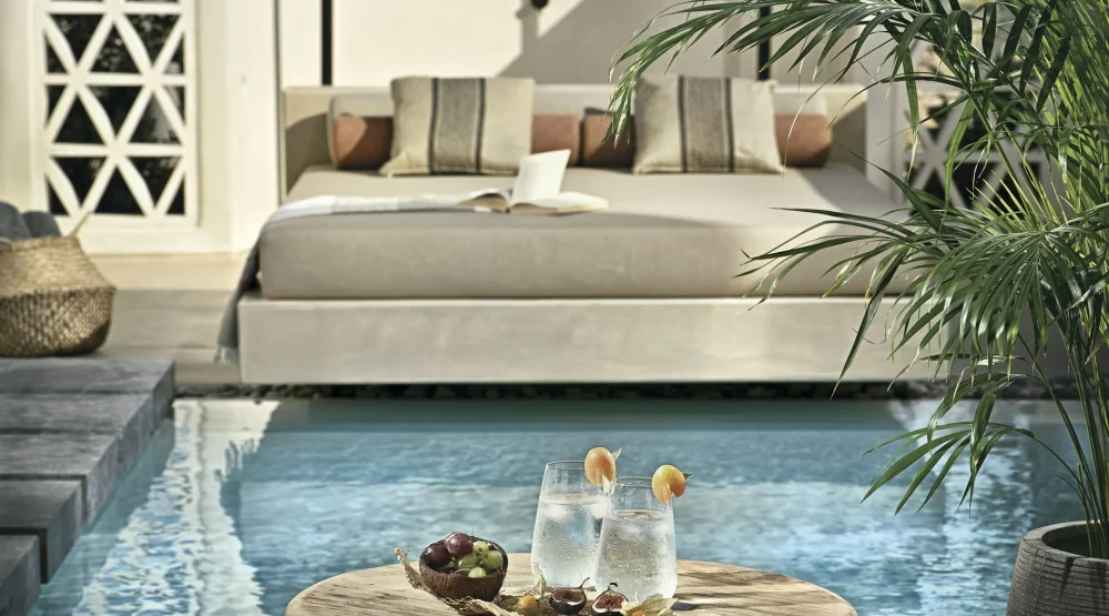 Island Gaze Room Inland View with Private Pool at OMEON Mykonos