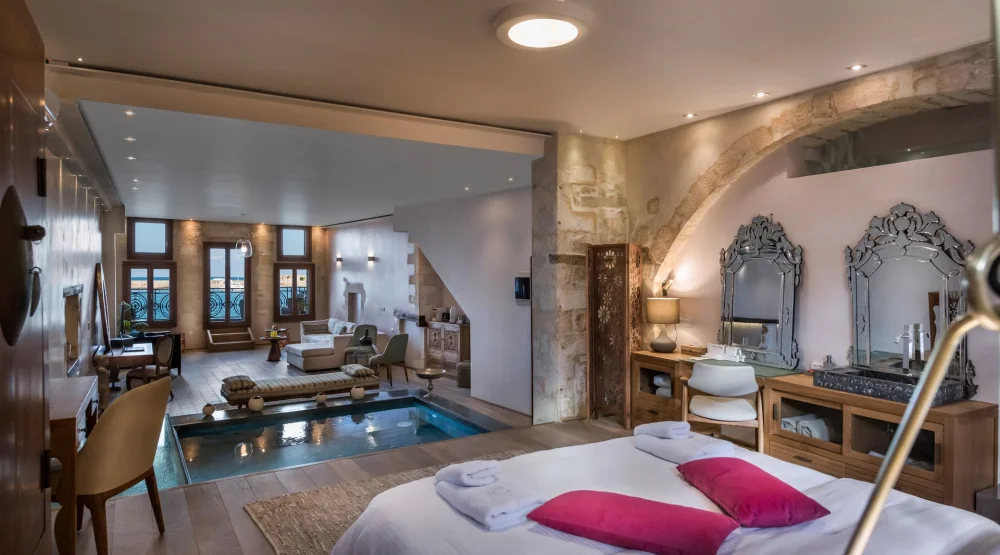 Superior Sea View Suite with Heated Plunge Pool & Balcony at Vranas Residenza