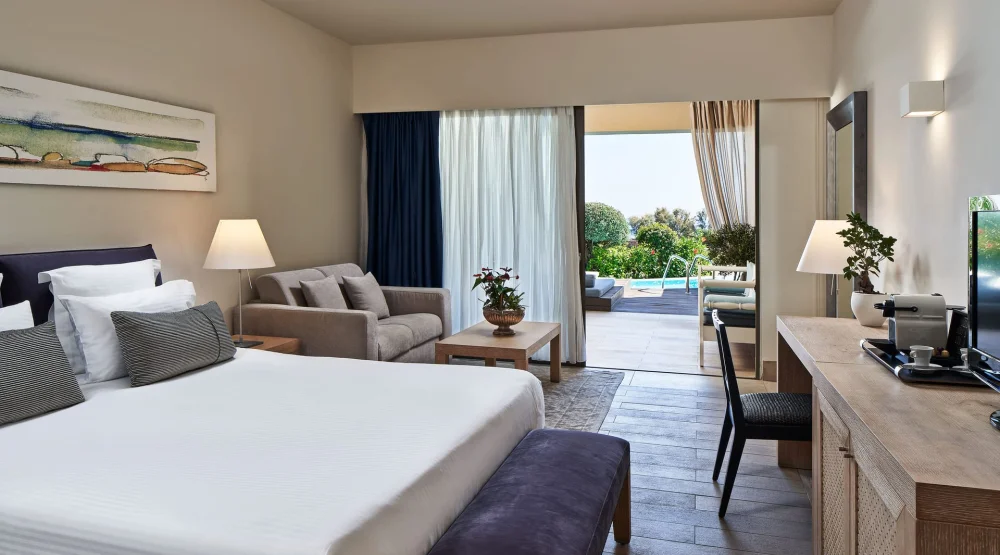 Seafront Private Pool Junior Suite at Aquagrand, Artistic Luxury Beach Resort