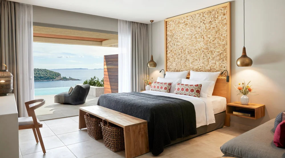 Deluxe Double Room Sea View with Private Pool at Elix, Mar-Bella Collection