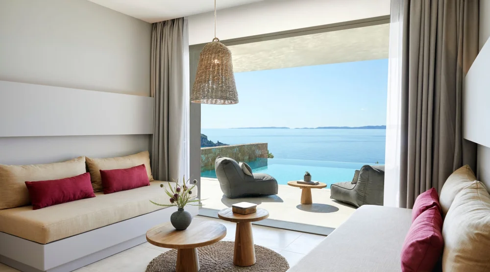 One Bedroom Suite Private Pool Sea View at Elix, Mar-Bella Collection