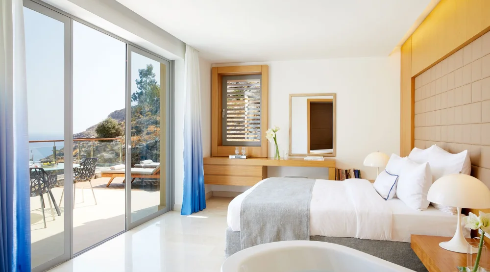 Private Pool Villa Panoramic Sea View at Lindos Blu