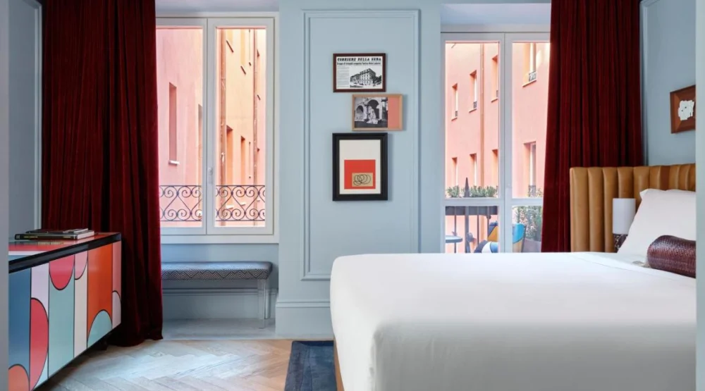 Premier Deluxe King Room with Garden View and Balcony at W Rome