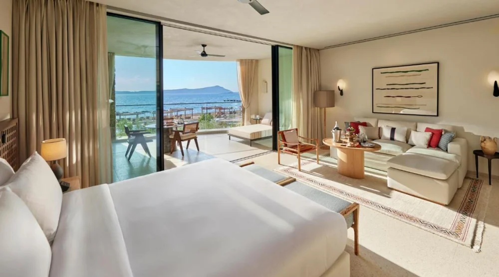 Interconnecting Beach Club Junior Suites at Mandarin Oriental Costa Navarino