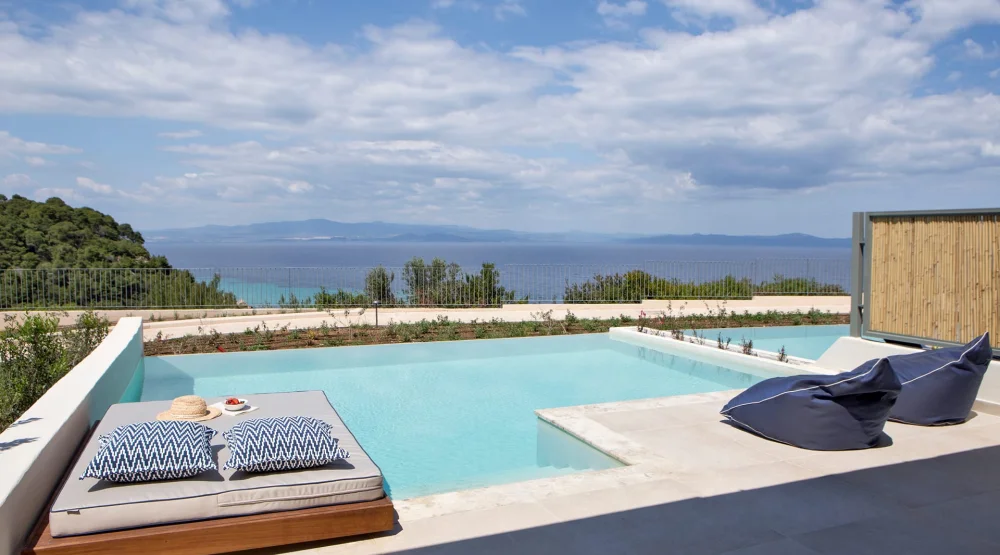 Panoramic Suite One Bedroom Sea View Private Pool & Jacuzzi at MERAVIA Leonardo Limited Edition